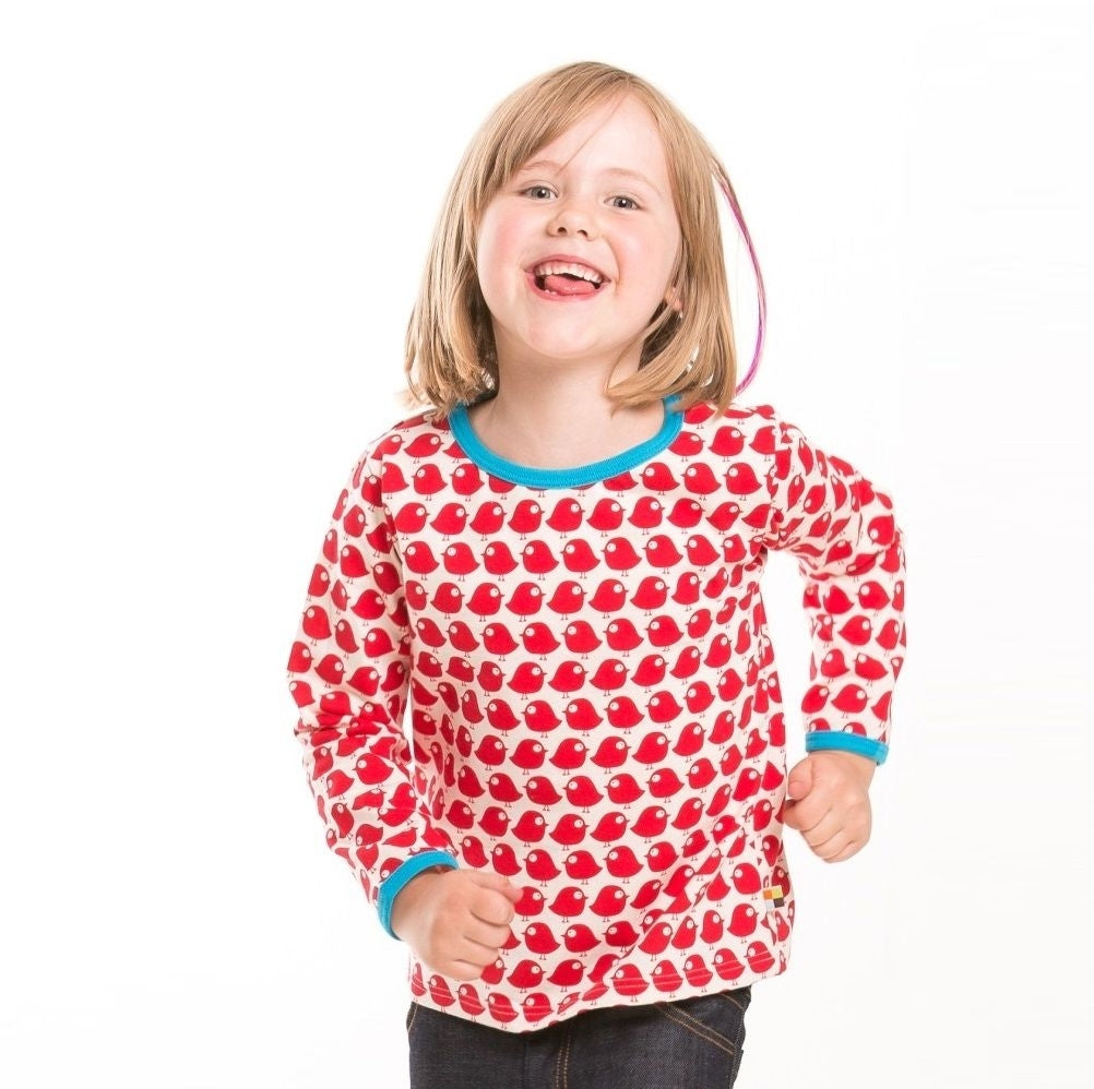 Shirt Vögel von loud+proud 100% Bio-Baumwolle + Gots zertifiziert