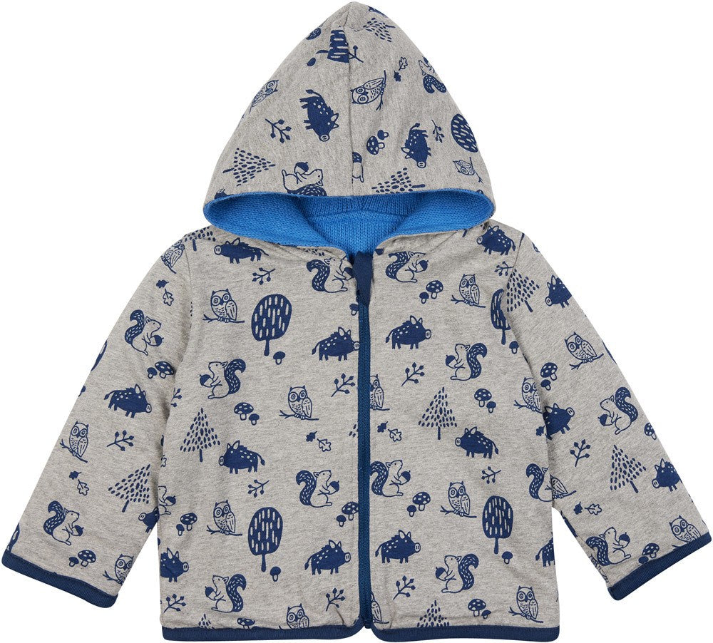 Wende-Strickjacke Waldtiere (3-6 Monate, 7-8 Jahre) von loud+proud