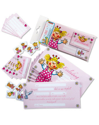 Einladungskarten-Set Prinzessin 24-teilig