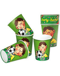 Pappbecher Fussball 8-teilig