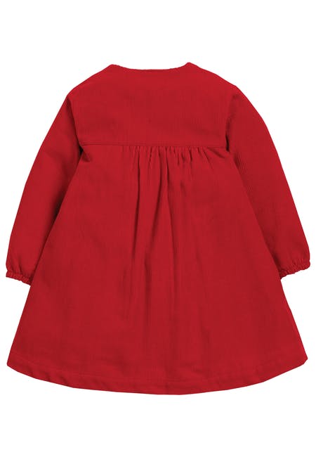 Rotes Kleid mit einer Kuh appliziert von Frugi