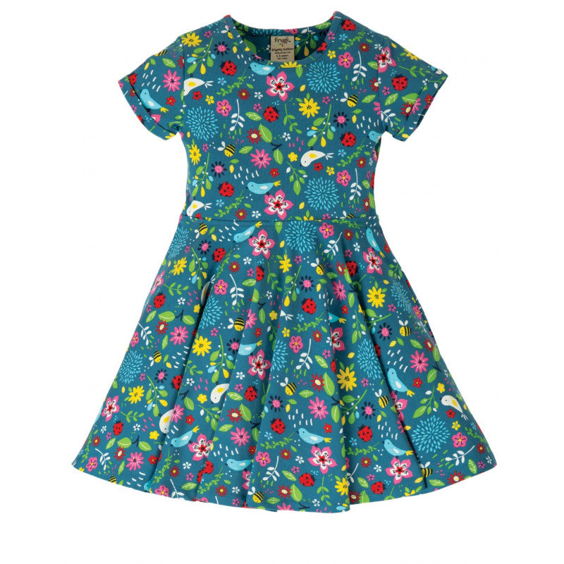frühligns kleid blau vögel