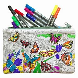 Etui mit Schmetterlinge zum Ausmalen 6 Jahre +