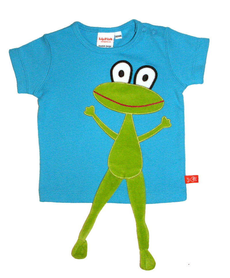 Shirt kurzarm Frosch Lipfisch Blau